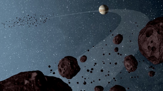 Rappresentazione artistica dell'orbita gioviana. Credits: NASA/JPL-CALTECH